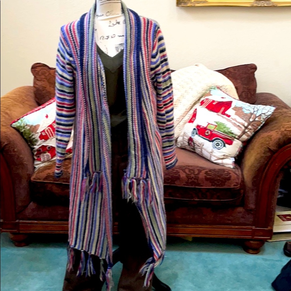 Indigo Striped Cardigan of Many Colors